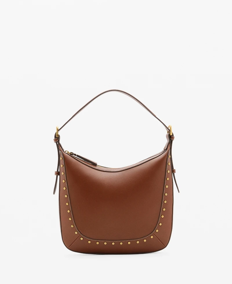 Mango Women's Studded Shoulder Bag