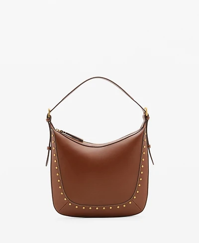 Mango Women's Studded Shoulder Bag