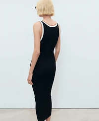 Mango Women's Contrasting Details Knitted Dress