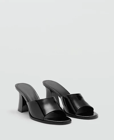 Mango Women's Patent Leather Effect Heeled Sandals