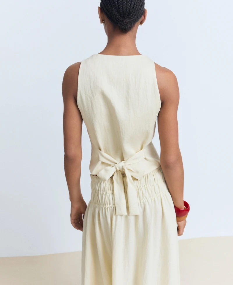 Mango Women's Back-Tie Vest