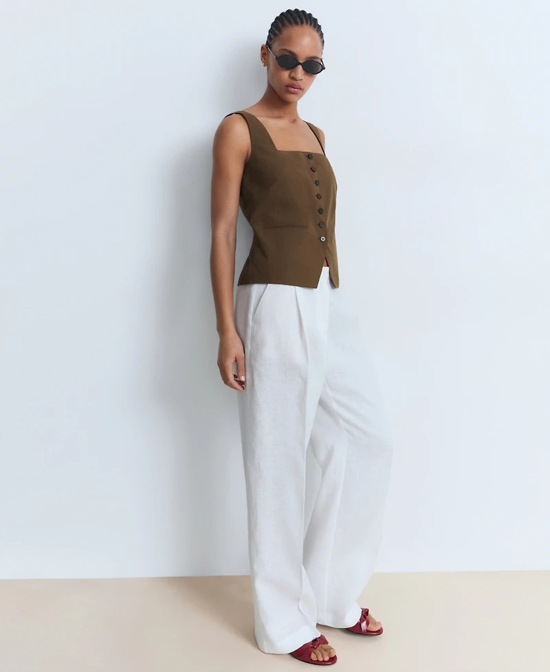 Mango Women's Cotton Suit Vest