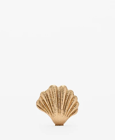 Mango Women's Shell Design Clutch Bag