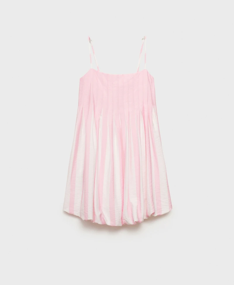 Mango Women's Short Striped Balloon Dress