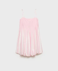 Mango Women's Short Striped Balloon Dress