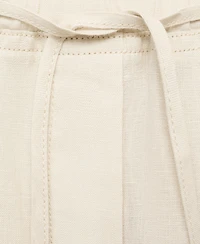 Mango Women's Drawstring Linen Pants