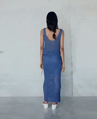 Mango Women's Crochet Long Skirt
