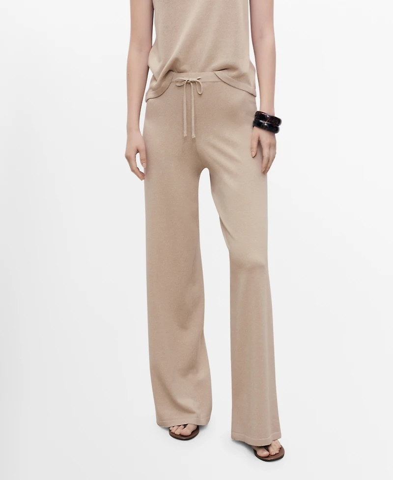 Mango Women's Straight Knitted Pants