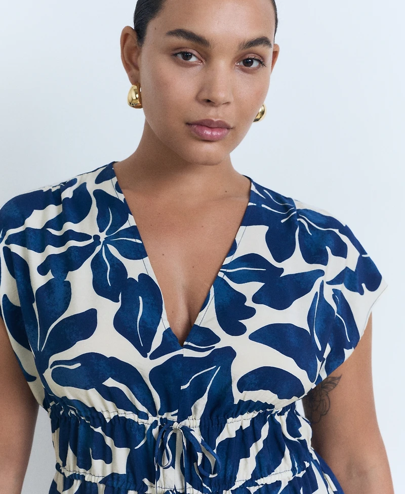 Mango Women's Long Printed Dress