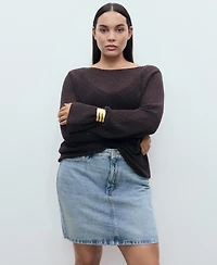 Mango Women's Denim Short Skirt