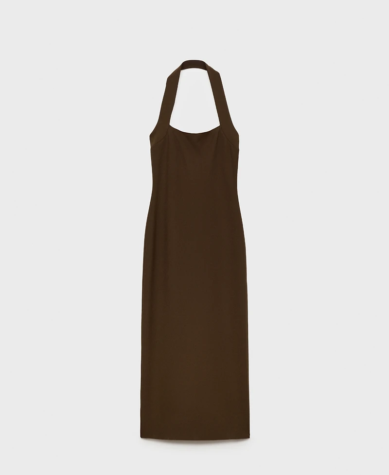 Mango Women's Long Halter-Neck Dress