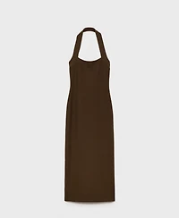Mango Women's Long Halter-Neck Dress