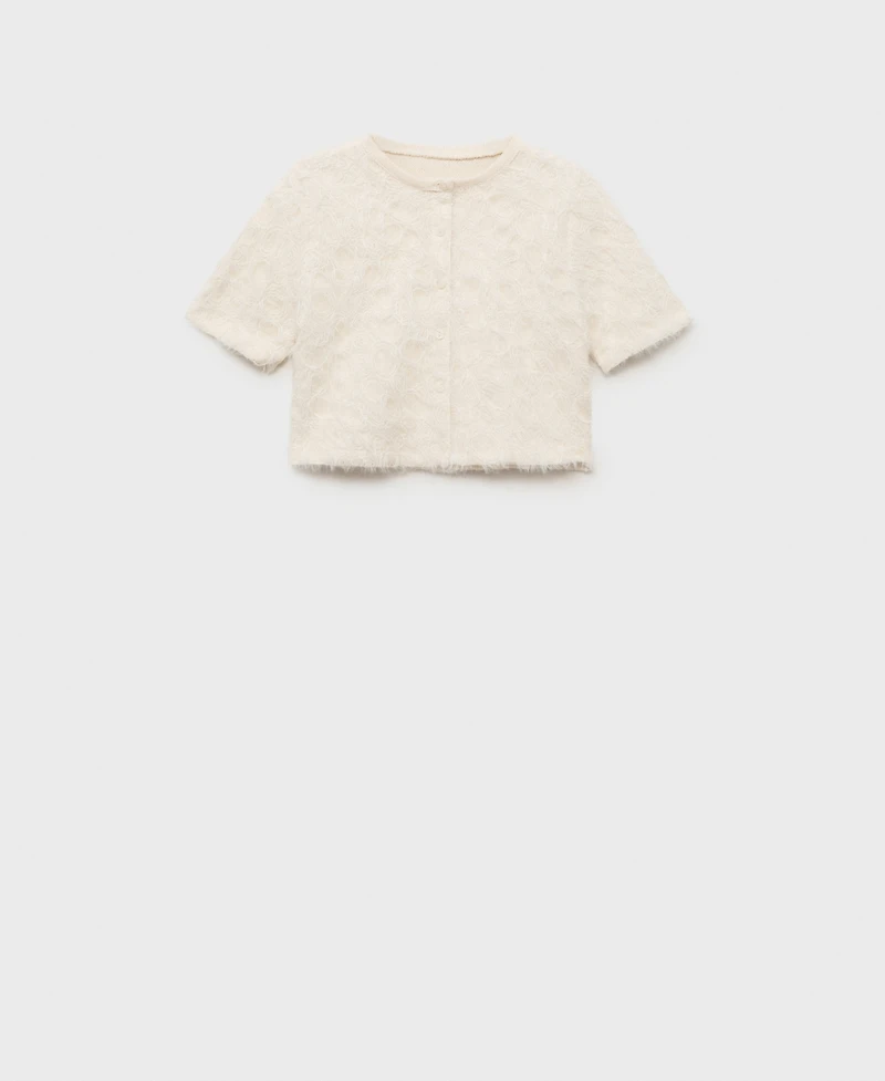 Mango Women's Knitted Cropped Cardigan