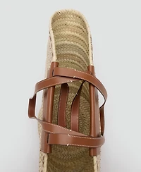 Mango Women's Large Double-Handle Natural Fiber Basket Bag