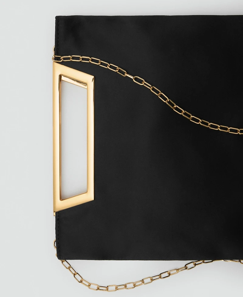 Mango Women's Metal Handle Handbag