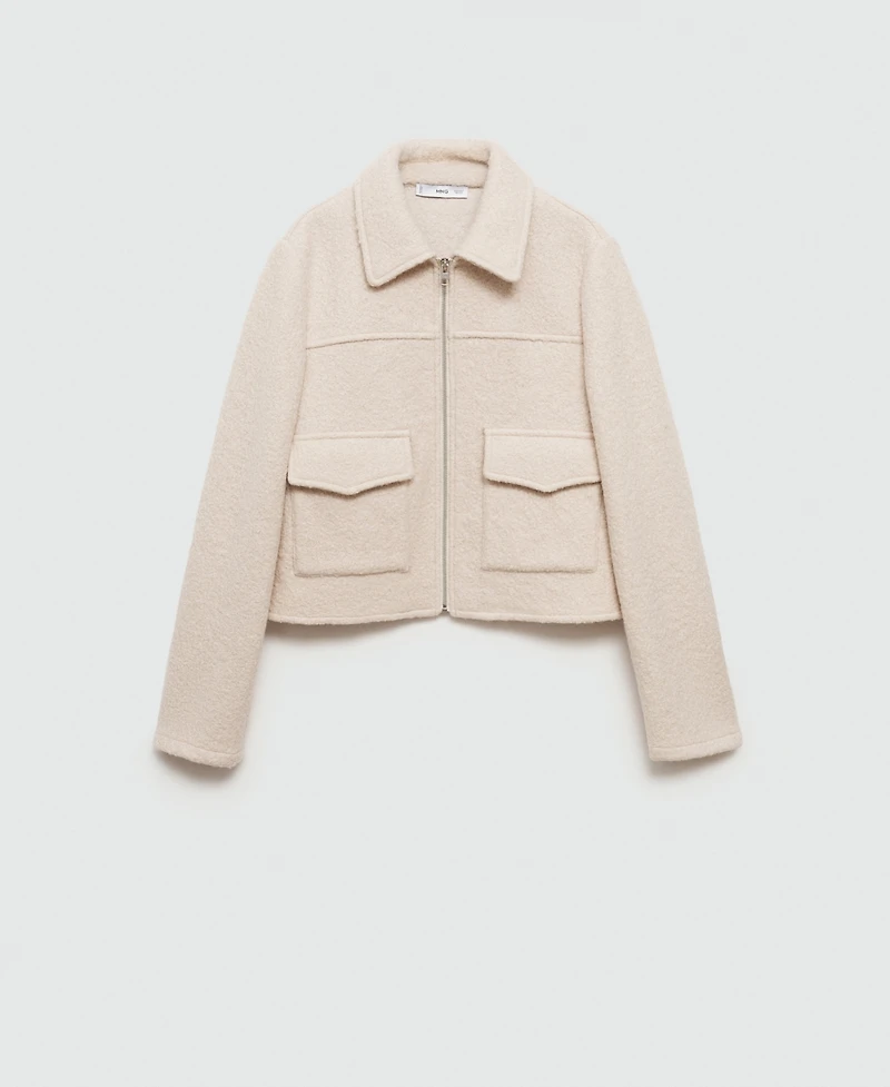 Mango Women's Pockets Wool Jacket