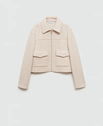 Mango Women's Pockets Wool Jacket