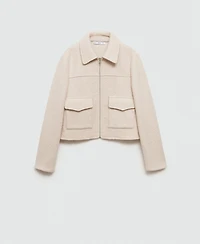 Mango Women's Pockets Wool Jacket