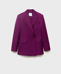 Mango Women's Double-Breasted Suit Jacket