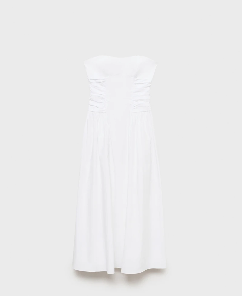Mango Women's Strapless Midi Dress