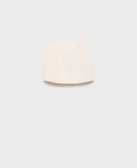 Mango Women's Buttoned Crop Top