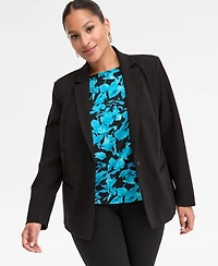 I.n.c. International Concepts Plus Ponte Blazer, Exclusively at Macy's