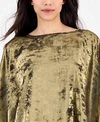 Anne Klein Petite Boat-Neck Dolman-Sleeve Cape Top