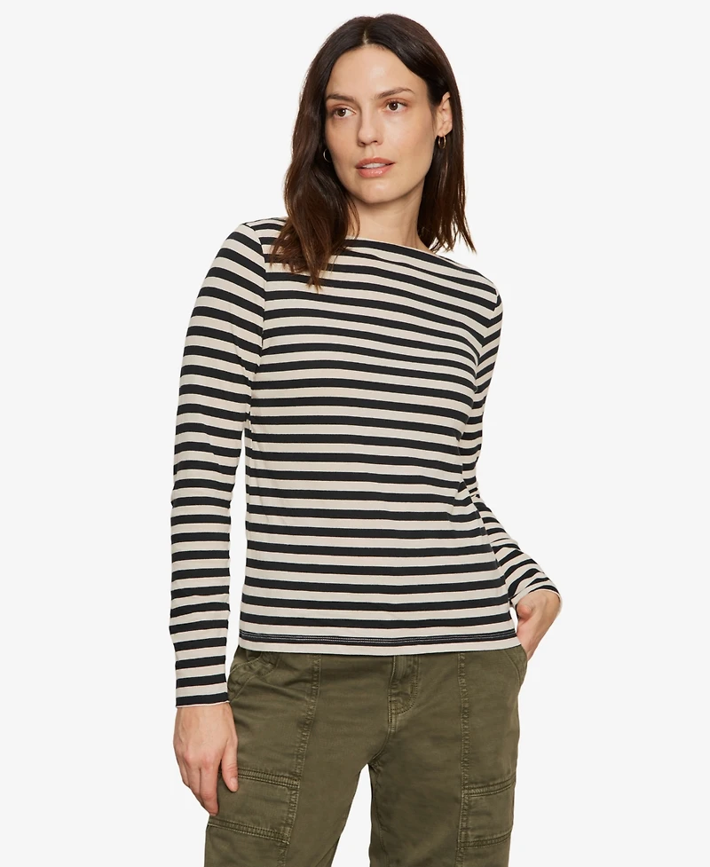 Sanctuary Women's Boat Neck Long Sleeve Top
