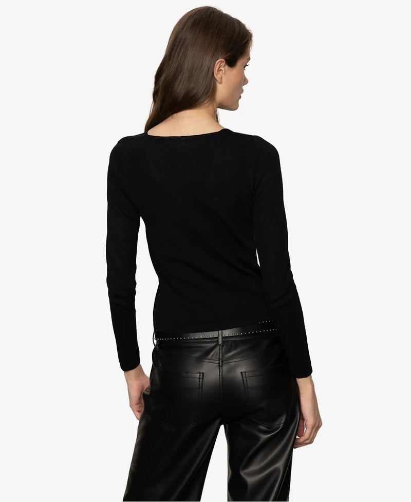Sanctuary Women's Long Sleeve Shoulder Twist Top