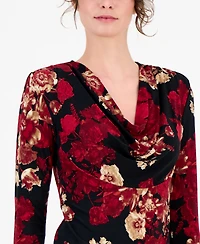 Anne Klein Women's Floral Cowl-Neck Top