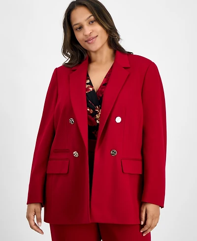 Anne Klein Plus Open-Front Blazer