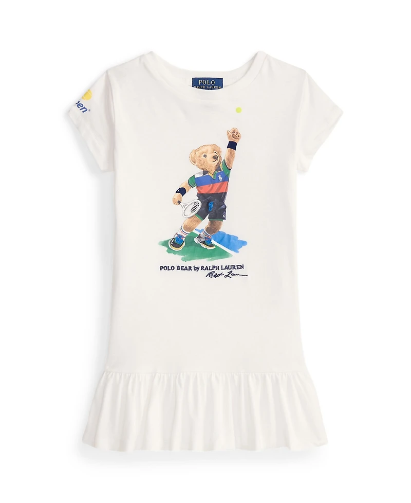 Polo Ralph Lauren Toddler and Little Girls Us Open Bear Cotton Jersey Dress