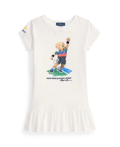 Polo Ralph Lauren Toddler and Little Girls Us Open Bear Cotton Jersey Dress