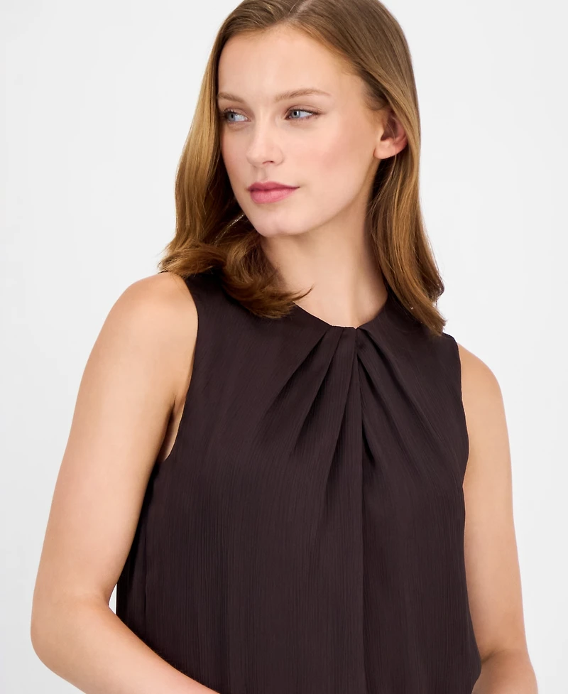 Anne Klein Women's Twist-Neck Sleeveless Top