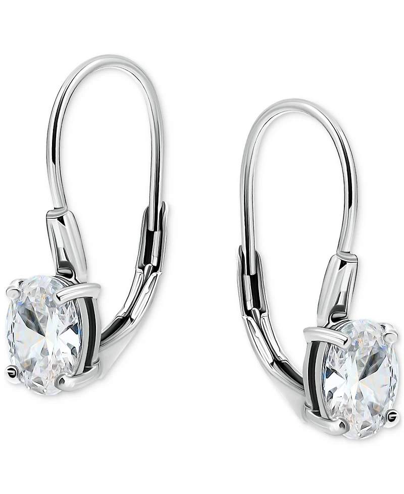 Giani Bernini Cubic Zirconia Oval Leverback Drop Earrings in 18k Gold-Plated Sterling Silver, Macy's Exclusive