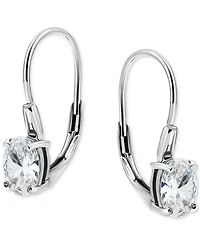 Giani Bernini Cubic Zirconia Oval Leverback Drop Earrings in 18k Gold-Plated Sterling Silver, Macy's Exclusive