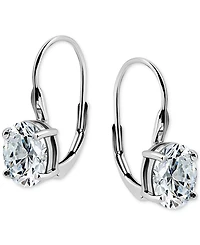 Giani Bernini Oval Cubic Zirconia Leverback Earrings in Sterling Silver, Macy's Exclusive