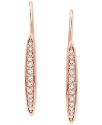 Giani Bernini Cubic Zirconia Pave Linear Earrings in 18k Rose Gold, Macy's Exclusive