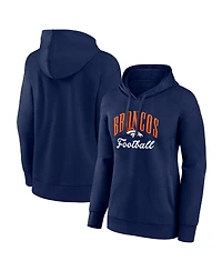 Fanatics Women's Navy Denver Broncos Team Logo Victory Script Pullover Hoodie