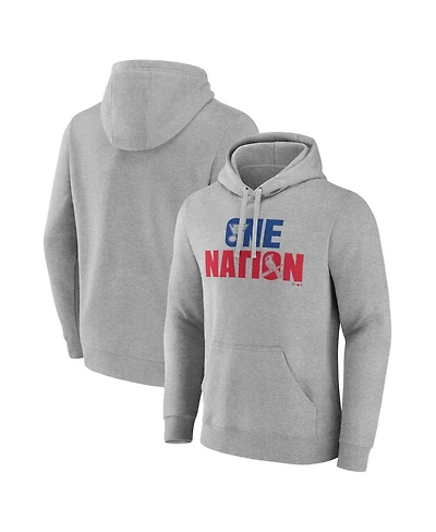 Fanatics Men's Gray St. Louis Blues Cardinals One Nation Pullover Hoodie