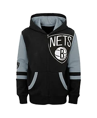 Outerstuff Preschool Black Brooklyn Nets Straight to the League Full-Zip Hoodie