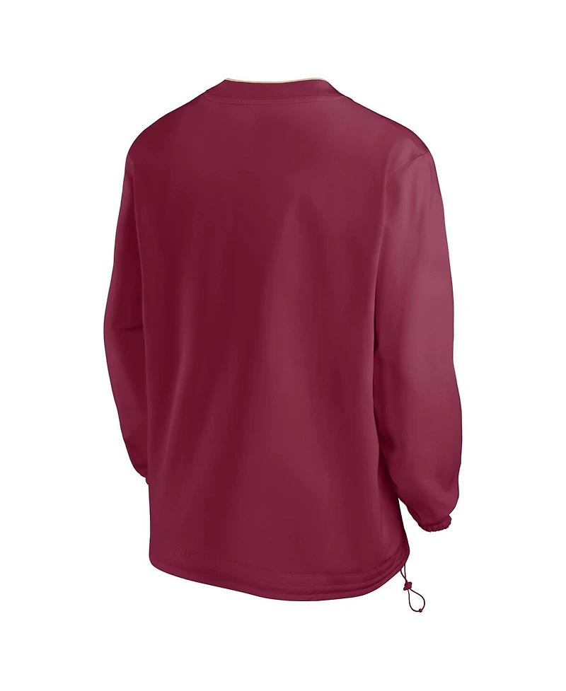 Nike Men's Garnet Florida State Seminoles 2024 Sideline Pullover Windshirt