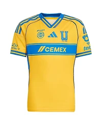 Adidas Big Boys and Girls Gold Tigres Uanl 2025/26 Home Replica Jersey