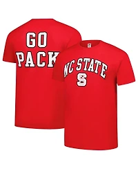 Fanatics Unlabeled Men's Red Nc State Wolfpack Basic Stacked Mascot T-Shirt
