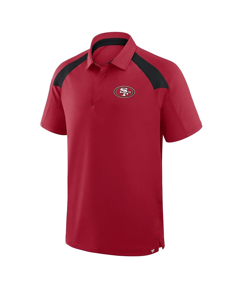 Fanatics Men's Scarlet San Francisco 49ers Back Around Raglan Polo Shirt
