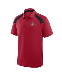 Fanatics Men's Scarlet San Francisco 49ers Back Around Raglan Polo Shirt