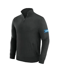 J. Palmer Men's Black Detroit Lions Franchise Quarter-Zip Sweater