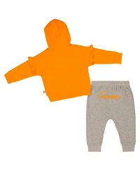Colosseum Baby Boys and Girls 2-Piece Tennessee Orange Tennessee Volunteers Patches Fleece Pullover Hoodie and Pants Set