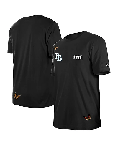 New Era x Felt Men's Black Tampa Bay Rays T-Shirt