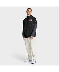 Nike Men's Black Cincinnati Bengals Sideline Anorak Half-Zip Hoodie Jacket